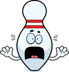 Scared Cartoon Bowling Pin