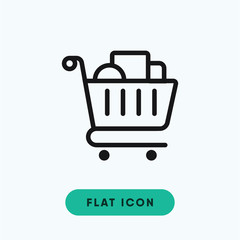 Shopping cart vector icon