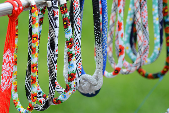 Background from multi-colored beads