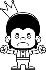 Cartoon Angry Prince Chimpanzee