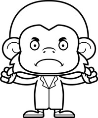 Cartoon Angry Doctor Monkey
