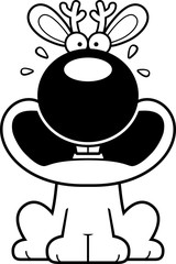 Scared Cartoon Jackalope