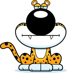 Cartoon Leopard Bored