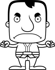 Cartoon Angry Karate Man