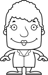 Cartoon Smiling Doctor Woman