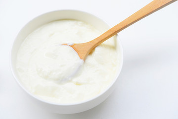Fototapeta na wymiar Homemade fresh yogurt Health food 