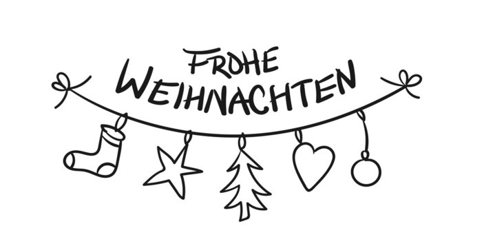 Frohe Weihnachten Kette Christbaumschmuck