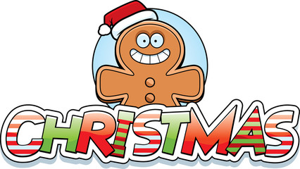 Cartoon Gingerbread Man Christmas Graphic