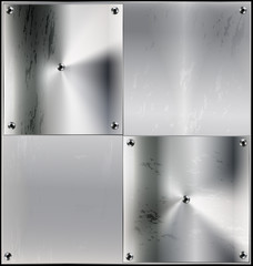 metal backgroun with squares and holes