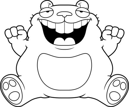 recommend clip art: Cartoon Fat Hamster Sitting