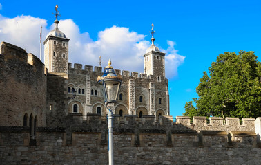 Fototapeta na wymiar The White Tower -Main castle within the Tower of London,United Kingdom.