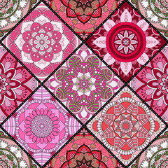 Seamless pattern. Vintage decorative elements. Hand drawn background. Islam, Arabic, Indian, ottoman motifs. Perfect for printing on fabric or paper.