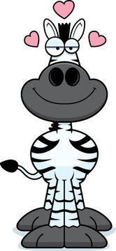 Cartoon Zebra Love