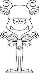 Cartoon Angry Hermes Butterfly
