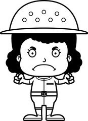 Cartoon Angry Zookeeper Girl