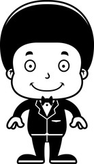 Cartoon Smiling Groom Boy