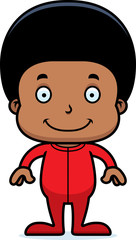 Cartoon Smiling Boy In Pajamas