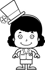 Cartoon Smiling Irish Girl