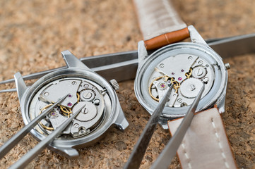 Fototapeta premium Reparation and restoration of watches