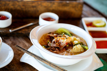 Asian noodle soup