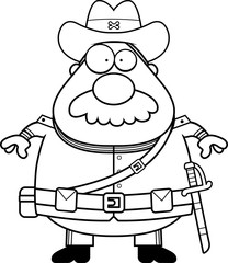 Cartoon Confederate Soldier Mustache