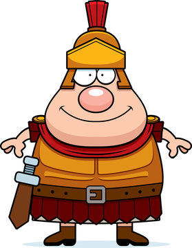 Happy Cartoon Roman Centurion