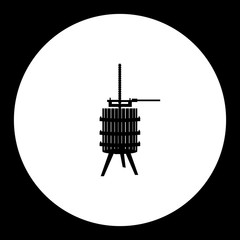 wine press simple silhouette black icon eps10