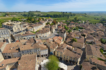 Fototapeta na wymiar Saint-Émilion, vue générale, Gironde, France