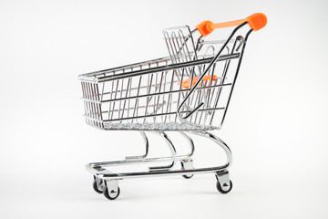 Shopping cart isolated on white background