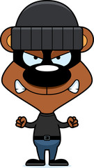 Cartoon Angry Thief Bear