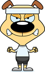 Cartoon Angry Fitness Puppy