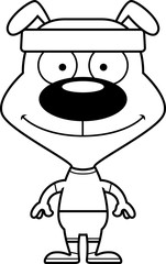 Cartoon Smiling Fitness Puppy
