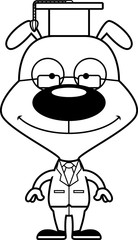 Cartoon Smiling Teacher Puppy