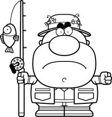 Angry Cartoon Fisherman