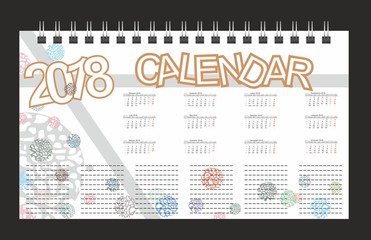Calendar 2018 Kalendarz 2018 vector - 170156531