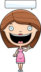 Cartoon Pregnant Woman Idea