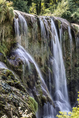 View of a particular of the Marmore Falls, Terni, Umbria, italy
