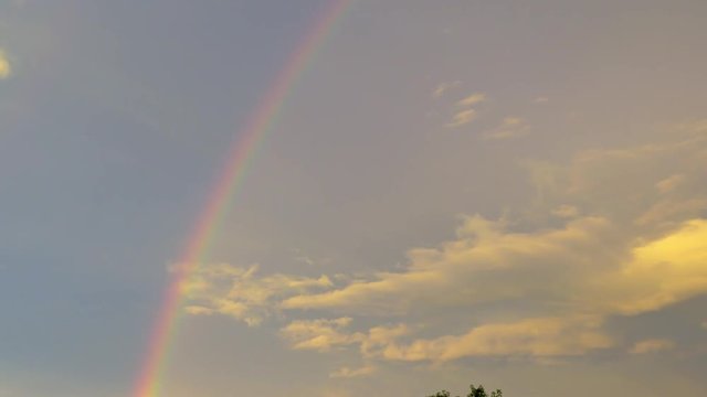 rainbow pink sky