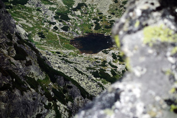 Mountain lake over the waterfall Skok, Slovakia © tonysk