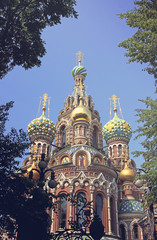 Fototapeta na wymiar Cathedral of the Resurrection on Spilled Blood in St. Petersburg