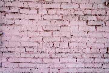 old pink brick wall texture background