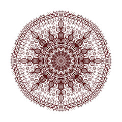 Ornamental mandala. Hand drawn vector illustration