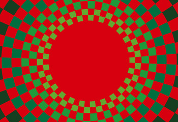 背景　市松模様　円