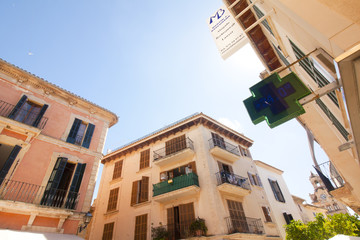 Alcudia Old Town in island Majorca, Spain 28.06.2017.