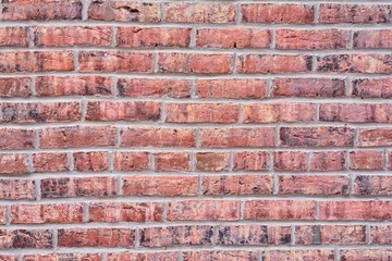Old red brick wall texture.
