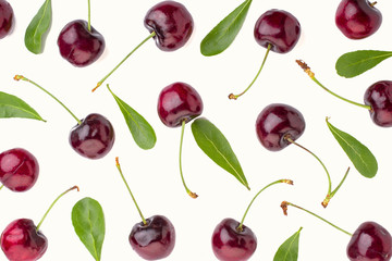 Cherry on white background