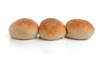 Hamburger bun with sesame seeds