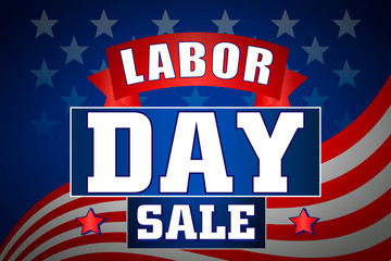 Flag of Labor day in USA theme ,illustration, poster, card