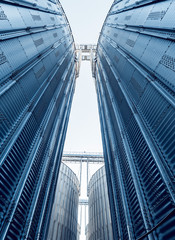 Modern silos for storing grain harvest. Agriculture. © romaset