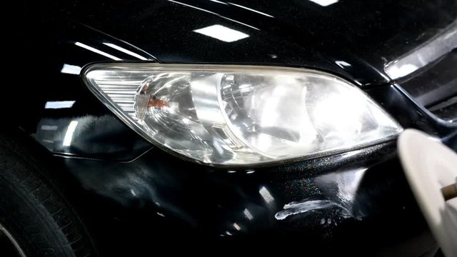 Car detailing series: Polishing black car bumper